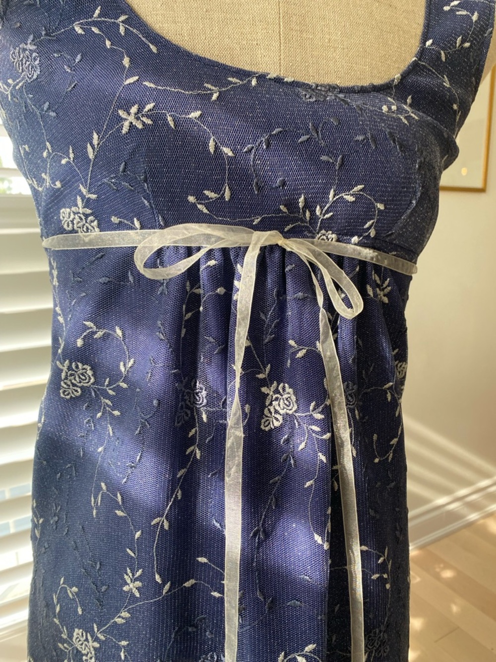 Y2K/ Bridgerton Empire Waist Blue Dress